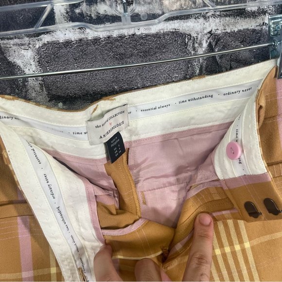 NWT Anthropologie Maeve Slim Kick-Flare plaid Pants - size 2 - Picture 9 of 16